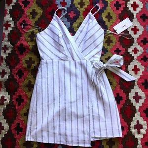 Cotton candy LA striped tie dress